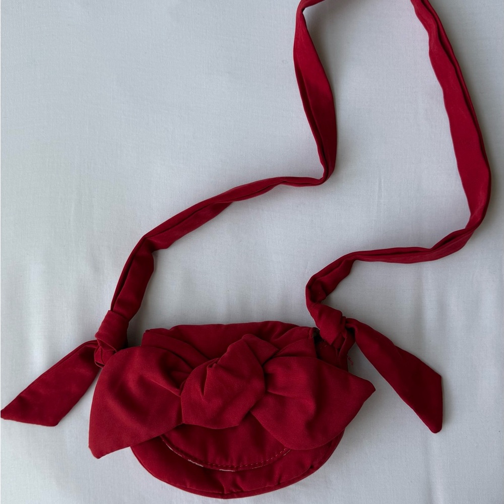 Zara Kids Red Bow Purse